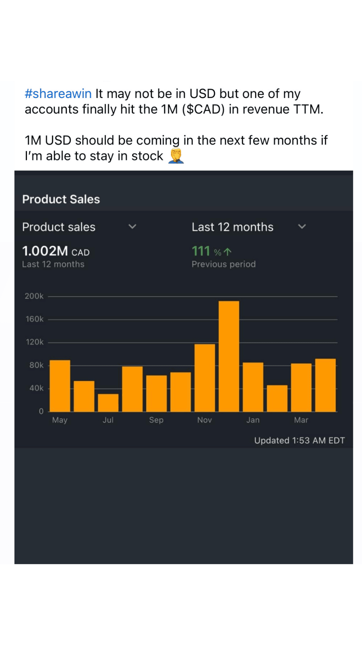 Earnings screenshot 1